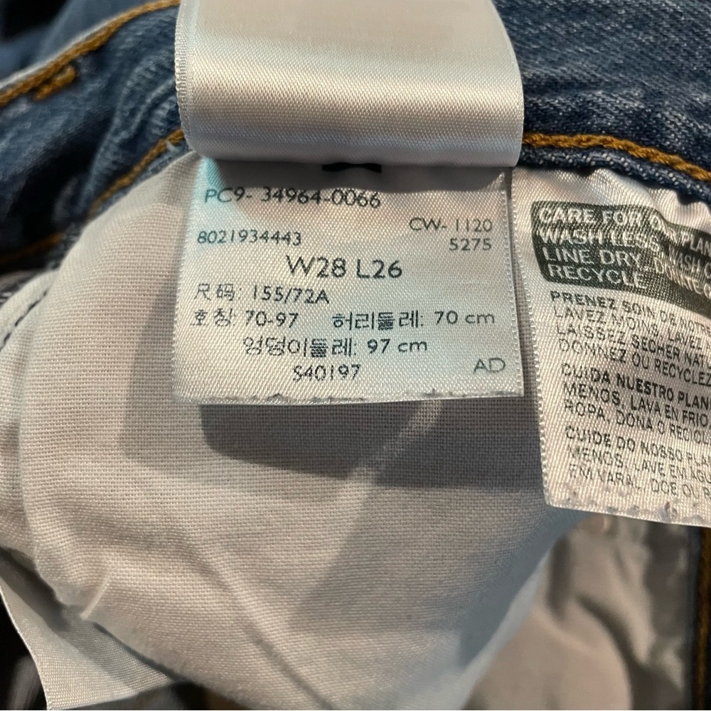 Levi’s Wedgie Straight Leg High Rise Button Fly Jeans 28 - Picture 9 of 12